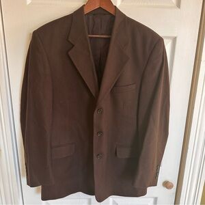 Fioravanti Soft 100% Cashmere Men’s Brown Button Blazer Sport Coat 42R Couture